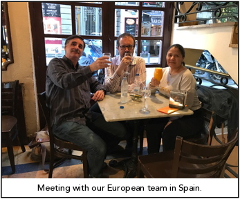 Meeting with European team in Spain